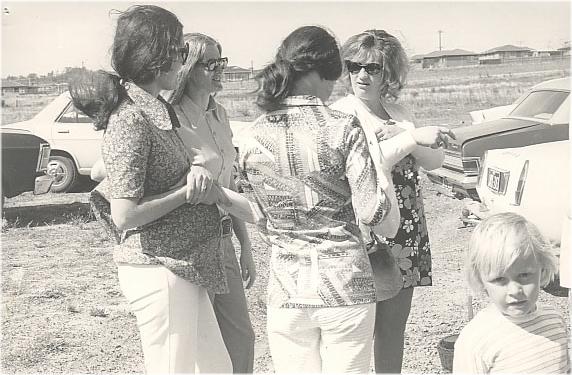 Rosemanry Davidson, Judy Umluaft, Kathie Hyland, Robyn Fox, ?